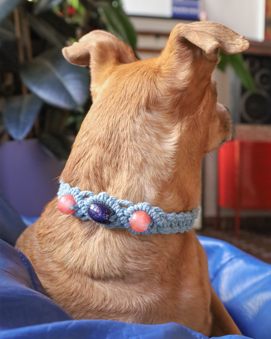 Collar de Paseo de Cuarzo Rosa y Aventurina Azul